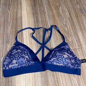 Blue lace bralette